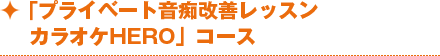 「プライベート音痴改善レッスン　カラオケHERO」コース